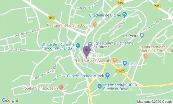 Localisation Société Générale Agence de Bitche