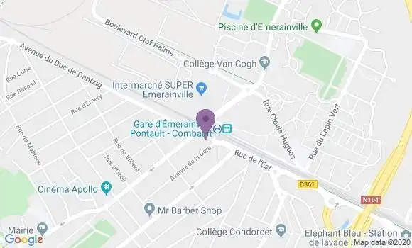 Localisation CIC Agence de Pontault Combault Gare