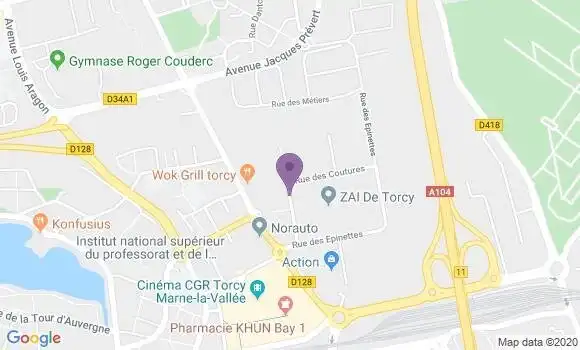 Localisation CIC Agence de Torcy