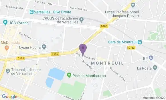 Localisation CIC Agence de Versailles Montreuil