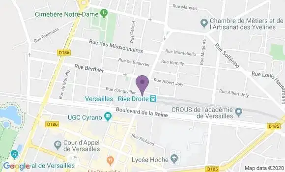 Localisation CIC Agence de Versailles Rive Droite