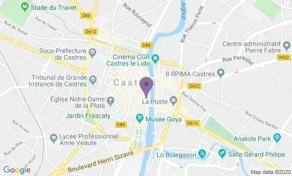 Localisation CIC Agence de Castres