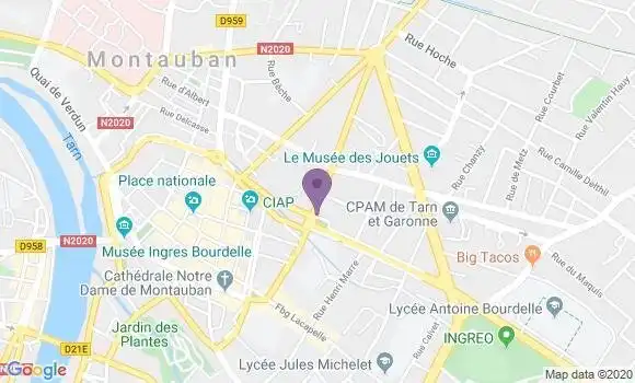 Localisation CIC Agence de Montauban