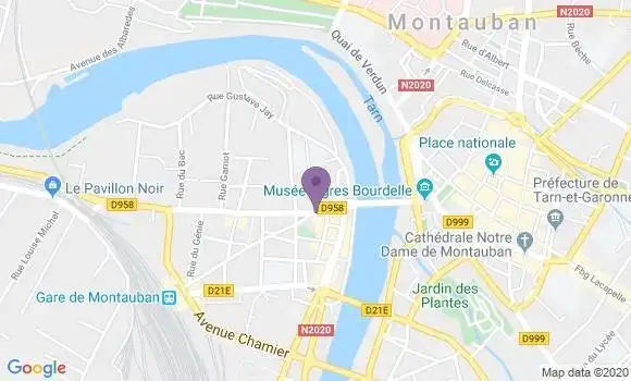 Localisation CIC Agence de Montauban Villebourbon