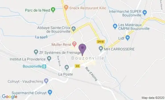 Localisation Société Générale Agence de Bouzonville