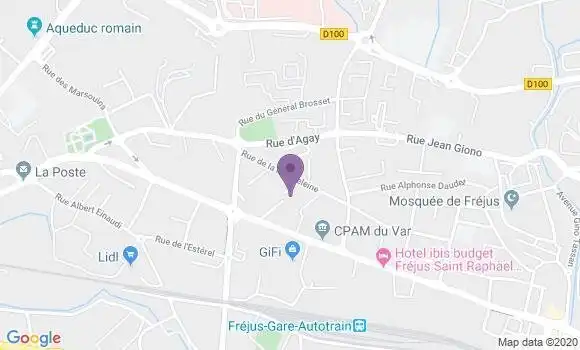 Localisation CIC Agence de Fréjus Tassigny