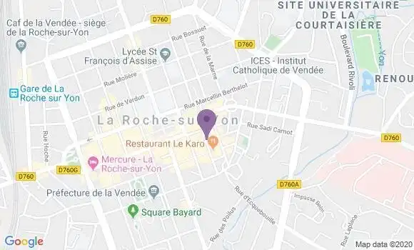 Localisation CIC Agence de La Roche sur Yon
