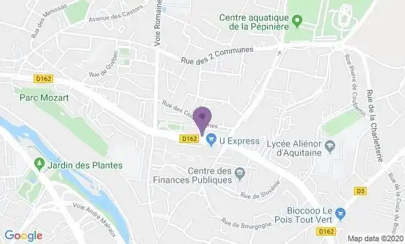 Localisation CIC Agence de Poitiers Couronneries