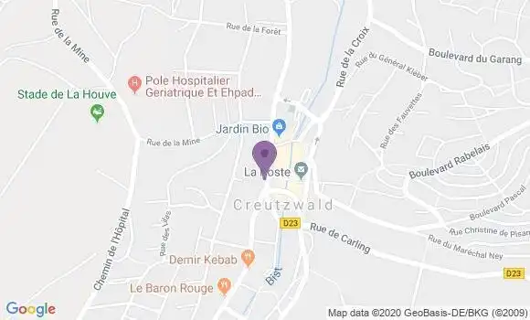 Localisation Société Générale Agence de Creutzwald