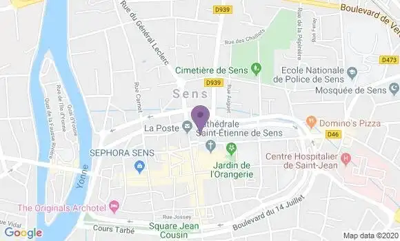 Localisation CIC Agence de Sens Drapes