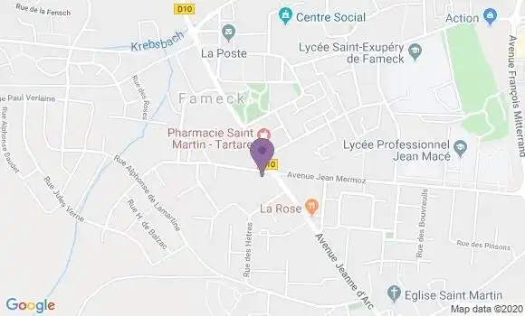 Localisation Société Générale Agence de Fameck