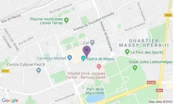 Localisation CIC Agence de Massy Opéra