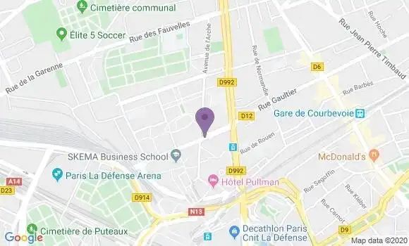 Localisation CIC Agence de Courbevoie Vinci