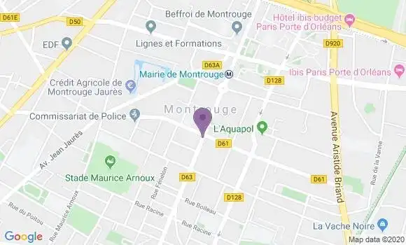 Localisation CIC Agence de Montrouge