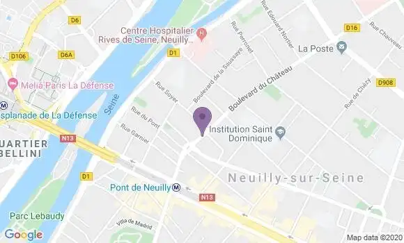 Localisation CIC Agence de Neuilly sur Seine Château