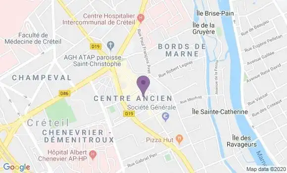Localisation CIC Agence de Créteil
