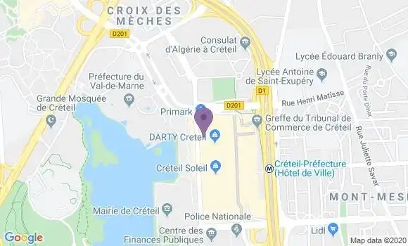 Localisation CIC Agence de Créteil Soleil