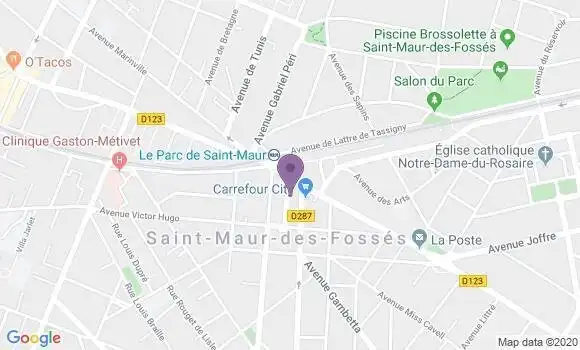 Localisation CIC Agence de Saint Maur des Fossés
