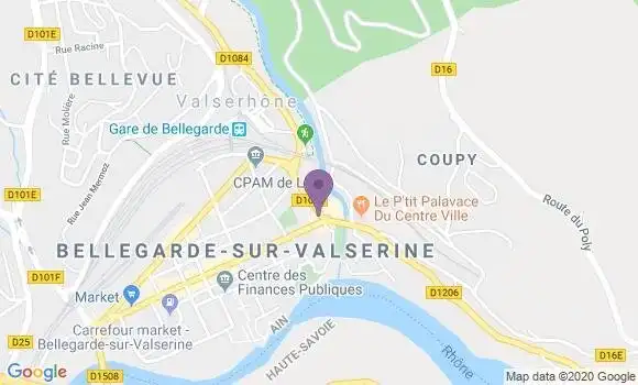 Localisation Crédit Mutuel Agence de Bellegarde sur Valserine