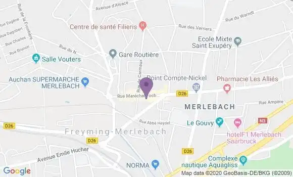 Localisation Société Générale Agence de Freyming Merlebach
