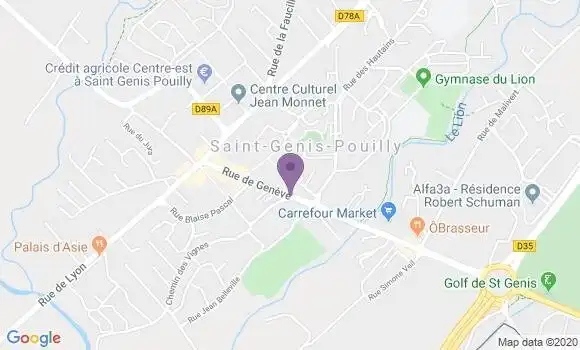 Localisation Crédit Mutuel Agence de Saint Genis pouilly