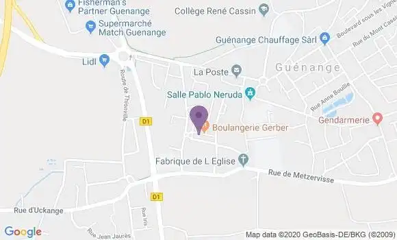 Localisation Société Générale Agence de Guénange