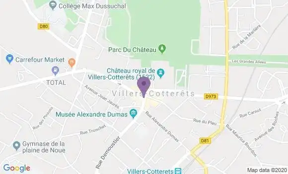 Localisation Crédit Mutuel Agence de Villers Cotterets