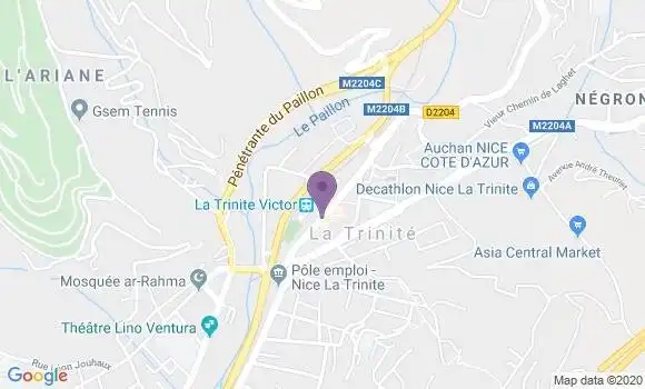 Localisation Crédit Mutuel Agence de Nice Trinité