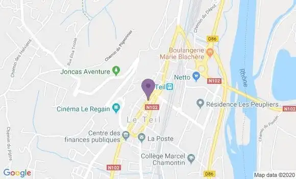 Localisation Crédit Mutuel Agence de Le Teil
