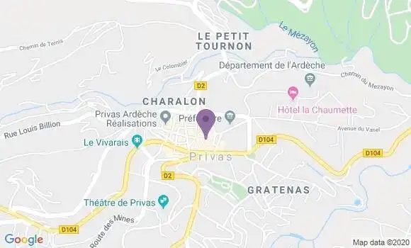 Localisation Crédit Mutuel Agence de Privas