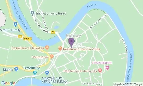 Localisation Crédit Mutuel Agence de Fumay