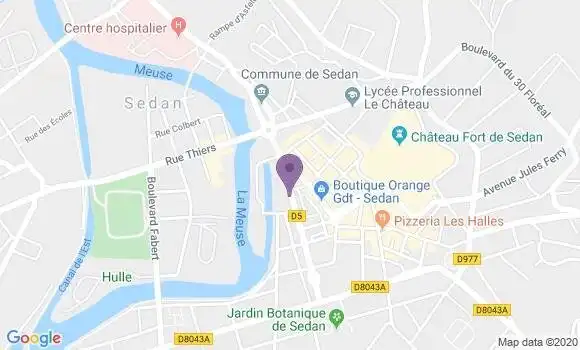 Localisation Crédit Mutuel Agence de Sedan