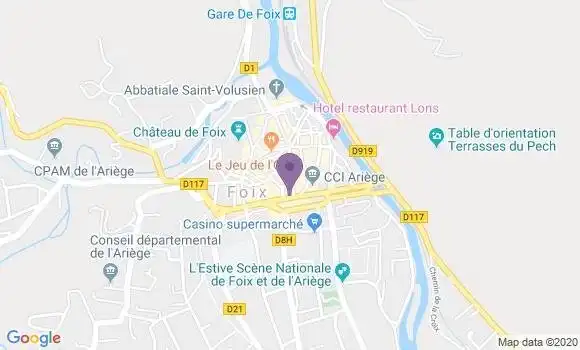 Localisation Crédit Mutuel Agence de Foix
