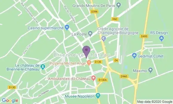 Localisation Crédit Mutuel Agence de Brienne le Château