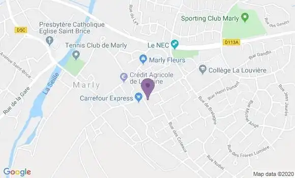 Localisation Société Générale Agence de Marly