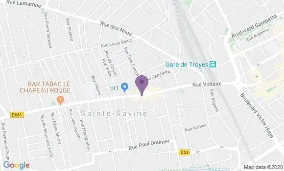Localisation Crédit Mutuel Agence de Sainte Savine