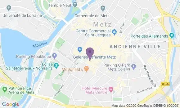Localisation Société Générale Agence de Metz