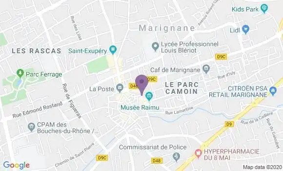 Localisation Crédit Mutuel Agence de Les Pennes Mirabeau