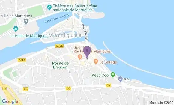 Localisation Crédit Mutuel Agence de Martigues