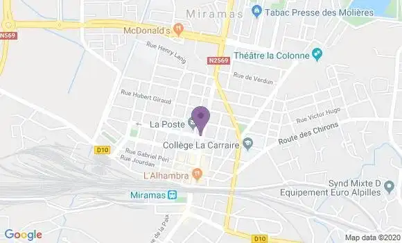 Localisation Crédit Mutuel Agence de Miramas