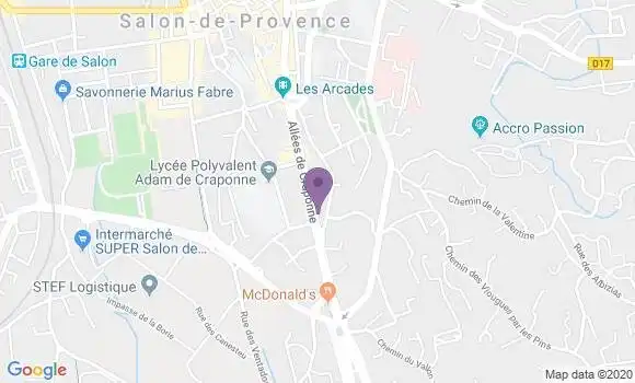 Localisation Crédit Mutuel Agence de Salon de Provence