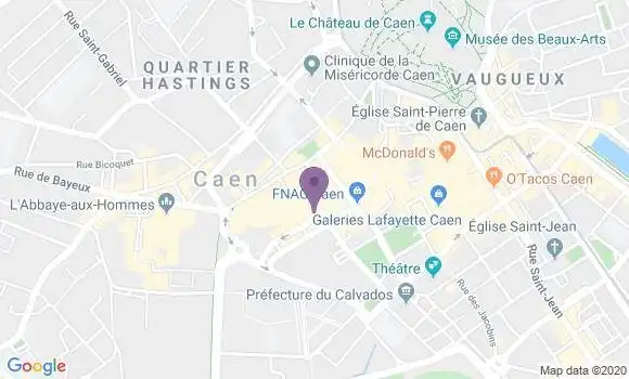 Localisation Crédit Mutuel Agence de Caen Ecuyère