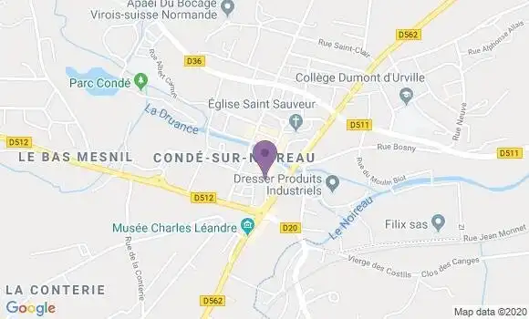 Localisation Crédit Mutuel Agence de Condé sur Noireau