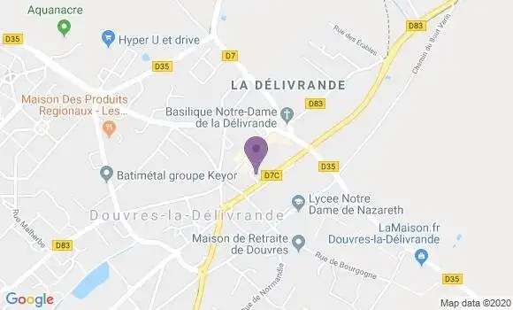 Localisation Crédit Mutuel Agence de Douvres la Délivrande