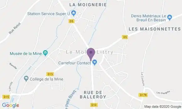 Localisation Crédit Mutuel Agence de Le Molay Littry