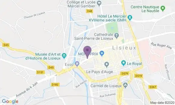 Localisation Crédit Mutuel Agence de Lisieux