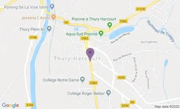 Localisation Crédit Mutuel Agence de Thury Harcourt