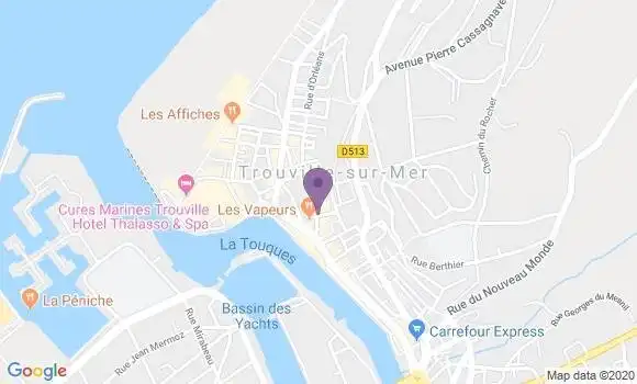 Localisation Crédit Mutuel Agence de Trouville sur Mer