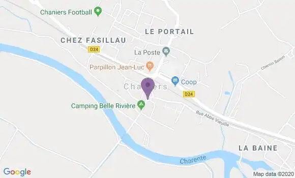 Localisation Crédit Mutuel Agence de Chaniers