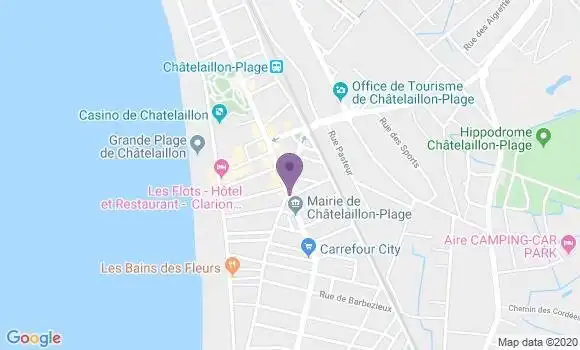 Localisation Crédit Mutuel Agence de Châtelaillon Plage